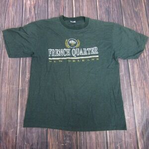 Vintage Belton French Quarter New Orleans Shirt Mens XL Green 1993 90s